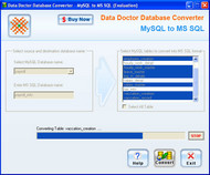 MySQL to Microsoft SQL Converter screenshot